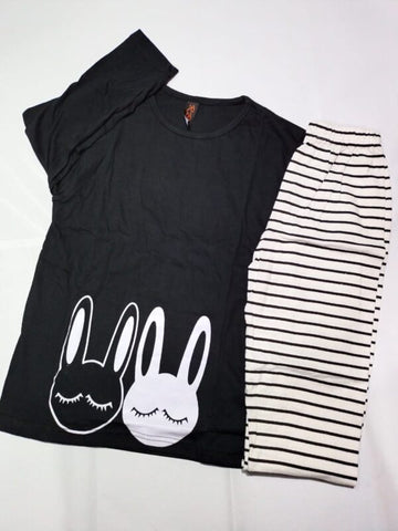 Sleeping Bunny Design Kids Night Suits