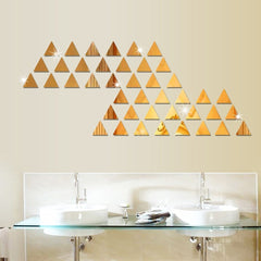 100 Pcs Acrylic 3D Triangle Mirror